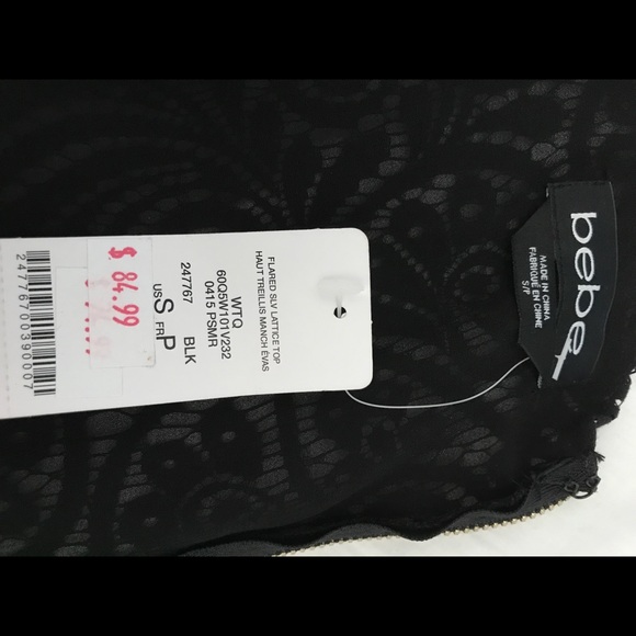 Brand new bebe lace top - Picture 4 of 4